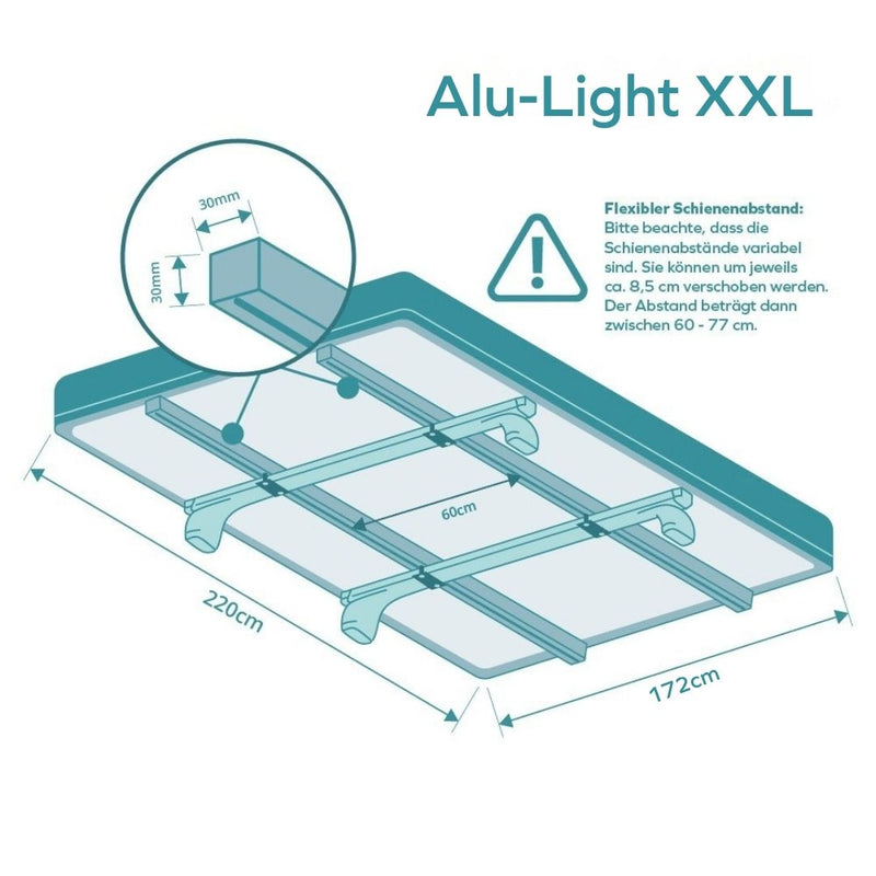 Laden Sie das Bild in Galerie -Viewer, Alu-Light XXL 2.0 Schienenabstand der Querträger