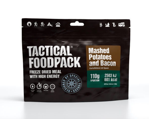 Laden Sie das Bild in Galerie -Viewer, TACTICAL FOODPACK Kartoffelbrei mit Speck 110g