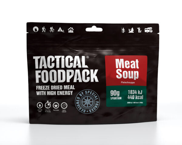 Laden Sie das Bild in Galerie -Viewer, TACTICAL FOODPACK Fleischsuppe 90g