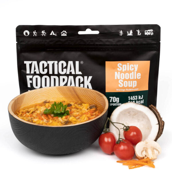 Laden Sie das Bild in Galerie -Viewer, TACTICAL FOODPACK Würzige Nudelsuppe 70g