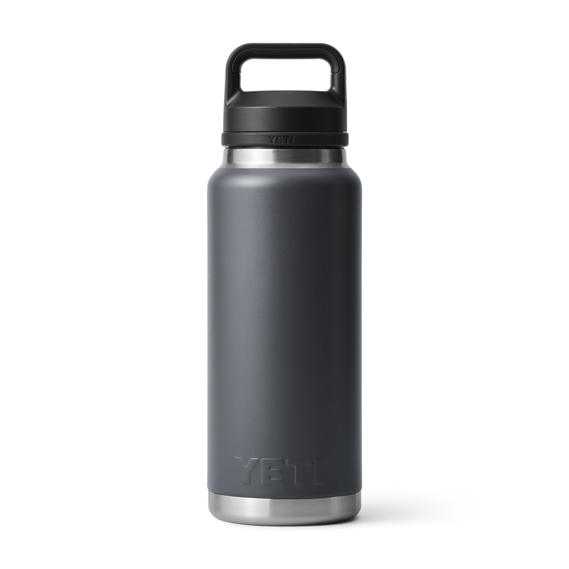 Laden Sie das Bild in Galerie -Viewer, YETI Rambler 36 oz Bottle Chug Cap Charcoal Rückansicht