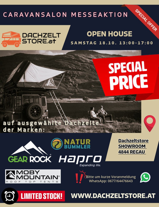 Caravansalon Messeaktion im Dachzeltstore.at – Special Price