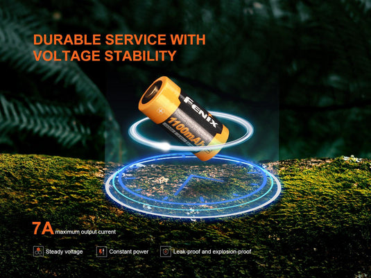 Fenix ARB-L18-1100 - Wiederaufladbarer 18350 Li-Ion-Akku (1100 mAh)