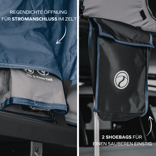 Family-Loft 2.0 regendichte Stromöffnung und Shoebags