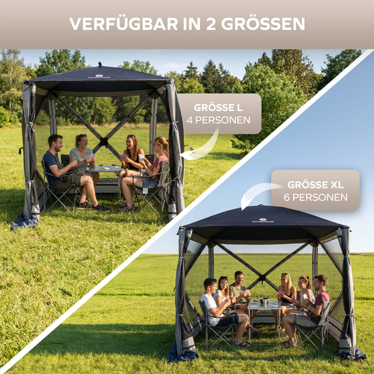 Naturbummler Pavillon CampBase – Pop-up Pavillon (L & XL)