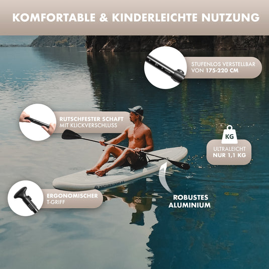 Naturbummler SUP Bundle XL – Komplett-Paket für Stand-up-Paddling