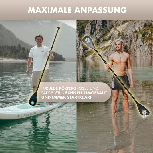 Naturbummler Doppelpaddel für SUP & Kajak – 2-in-1 Paddel-Set