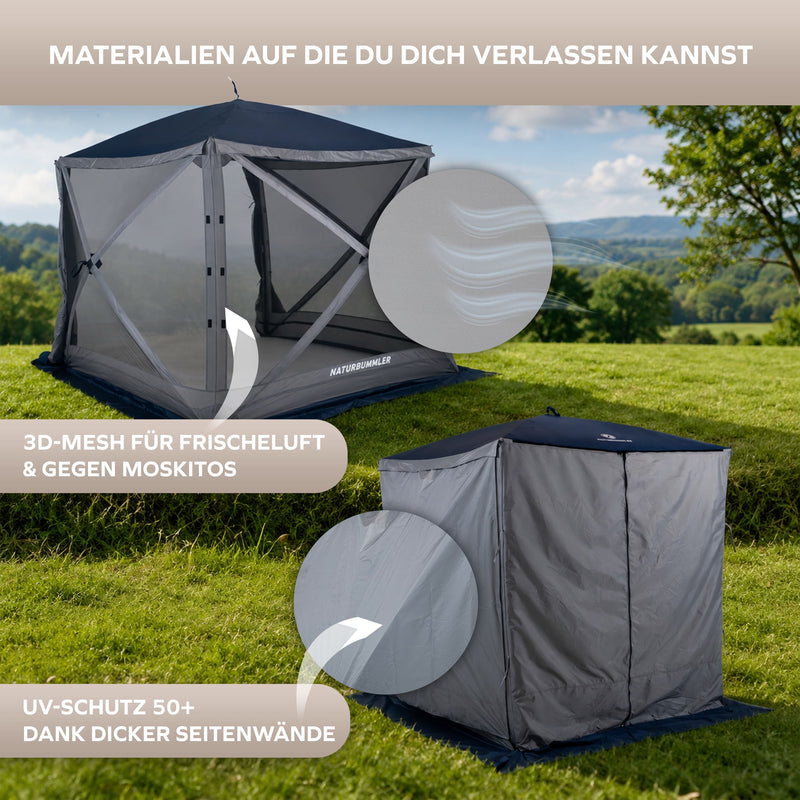 Laden Sie das Bild in Galerie -Viewer, Naturbummler Pavillon CampBase – Pop-up Pavillon (L &amp; XL)
