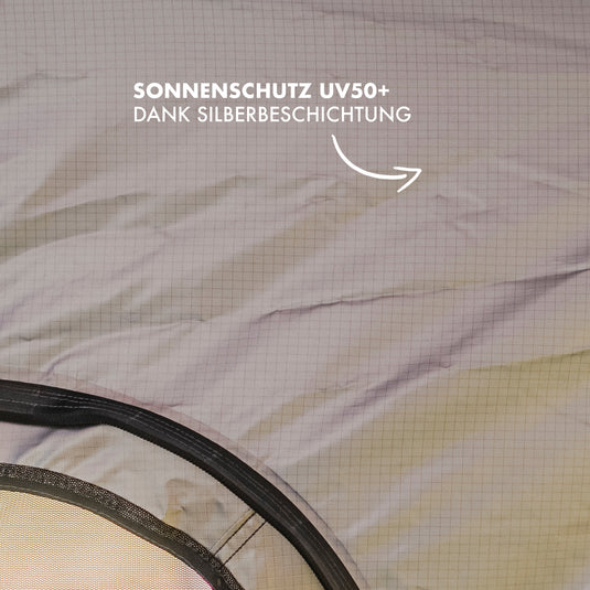 Naturbummler Vorzelt Alu-Light XL am Dachzelt montiert