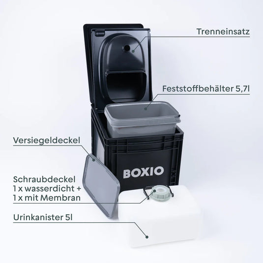 BOXIO Toilet - Trenntoilette im Euroboxformat