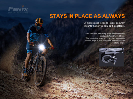 SET, Limitierte Promotion 2025 - Fenix BC26R ultrastarkes wiederaufladbares Fahrradlicht, 1600 Lumen + GRATIS Fenix BC05R V2.0 Rücklicht, 15 Lumen