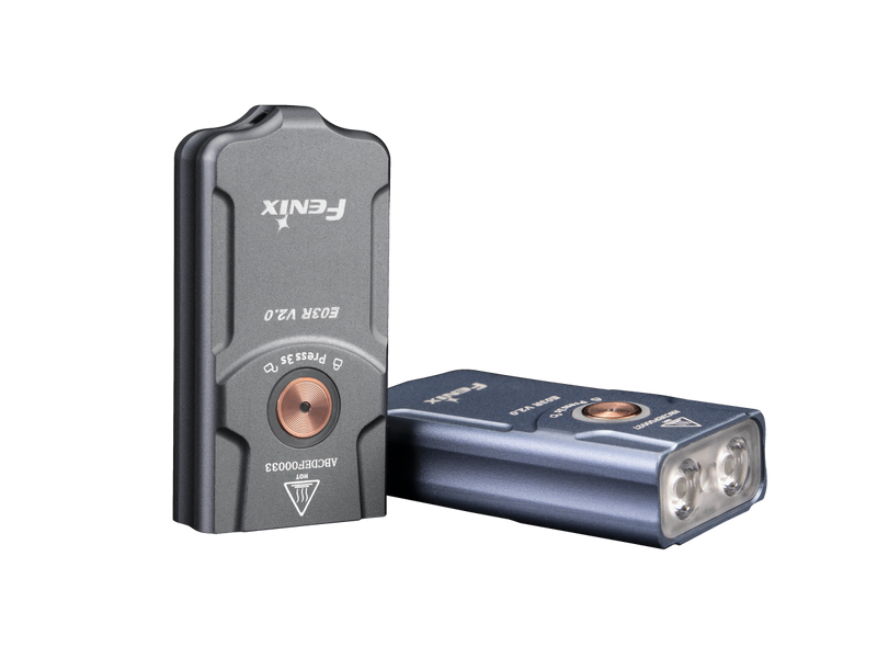 Laden Sie das Bild in Galerie -Viewer, Fenix E03R V2.0 Schlüsselanhänger-Taschenlampe aus Metall, 500 Lumen
