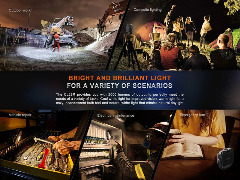 Laden Sie das Bild in Galerie -Viewer, Fenix CL28R multifunktionale Outdoor-Laterne mit Powerbank-Funktion, 2000 Lumen
