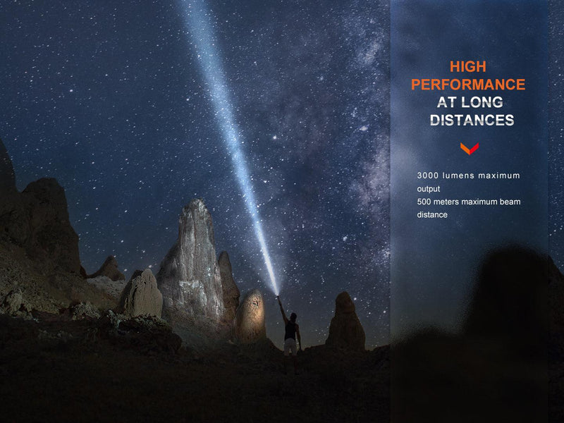 Laden Sie das Bild in Galerie -Viewer, Fenix PD40R V3.0 Superhelle Taschenlampe mit mechanischem Drehschalter, 3000 Lumen
