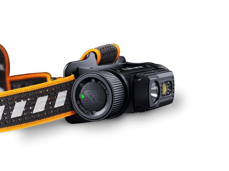 Laden Sie das Bild in Galerie -Viewer, Fenix HM70R Wiederaufladbare Stirnlampe mit dreifacher Lichtquelle, 1600 Lumen, Verpackung geöffnet
