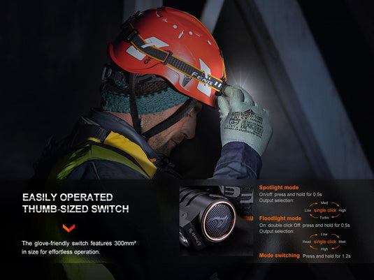 Fenix HM71R High-Performance Industrie Stirnlampe, 2700 Lumen