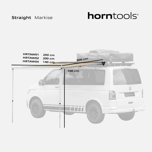 markise horntools HORNTOOLS Seitenmarkise Straight verschiedene Größen – dachzeltstore.at
