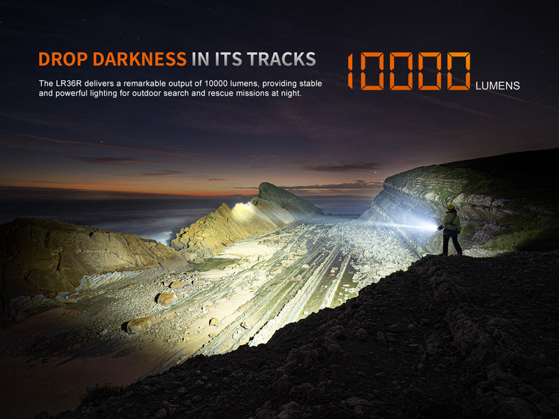 Laden Sie das Bild in Galerie -Viewer, Fenix LR36R kompakte, leistungsstarke Suchlampe mit weißem Laserstrahl, 10000 Lumen

