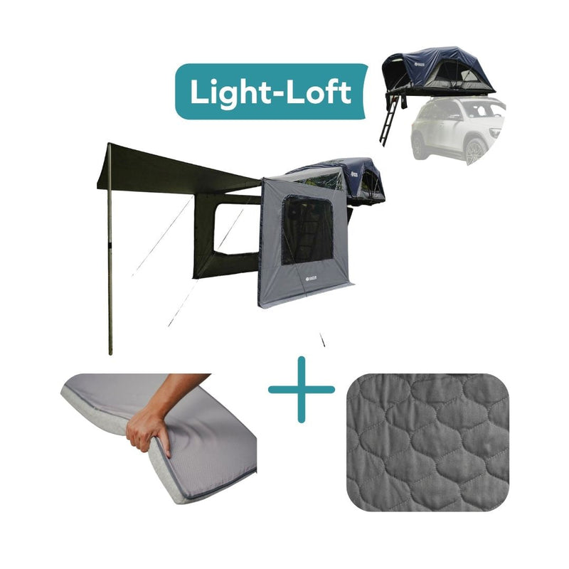 Laden Sie das Bild in Galerie -Viewer, Naturbummler Light-Loft Comfort Bundle – Vorzelt + Topper im Sparpaket
