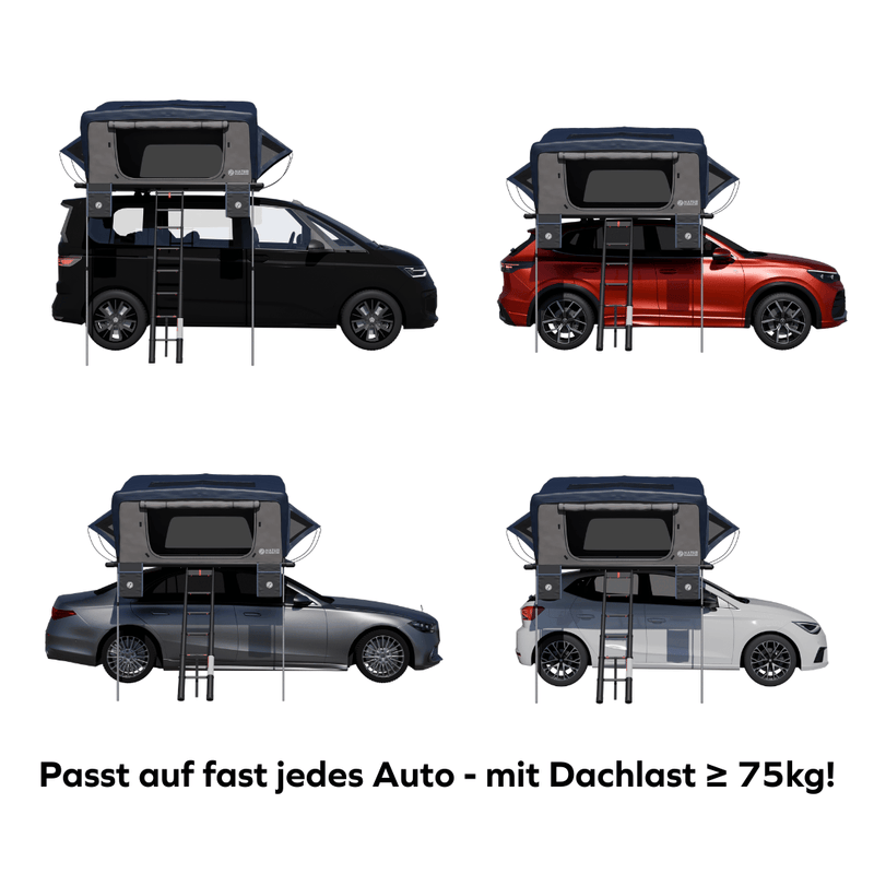 Laden Sie das Bild in Galerie -Viewer, Family-Loft 2.0 passt auf fast jedes Auto mit Dachlast ab 75 kg
