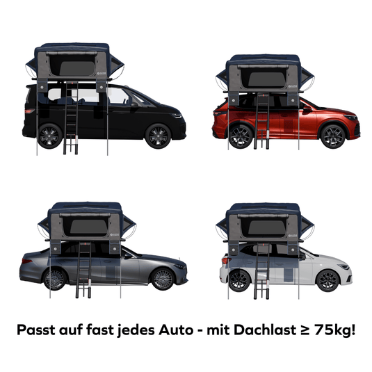 Family-Loft 2.0 passt auf fast jedes Auto mit Dachlast ab 75 kg