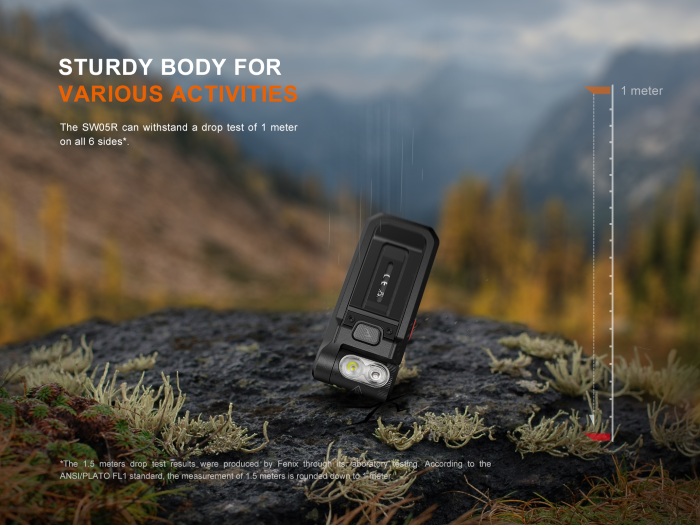 Laden Sie das Bild in Galerie -Viewer, Fenix SW05R-RED kompakte Taschenlampe mit weißem und rotem Licht, 150 Lumen (Weißlicht)
