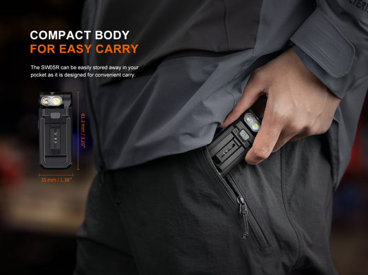 Fenix SW05R-UV kompakte Taschenlampe mit weißem Licht und starkem UV-Licht, 150 Lumen (Weißlicht)