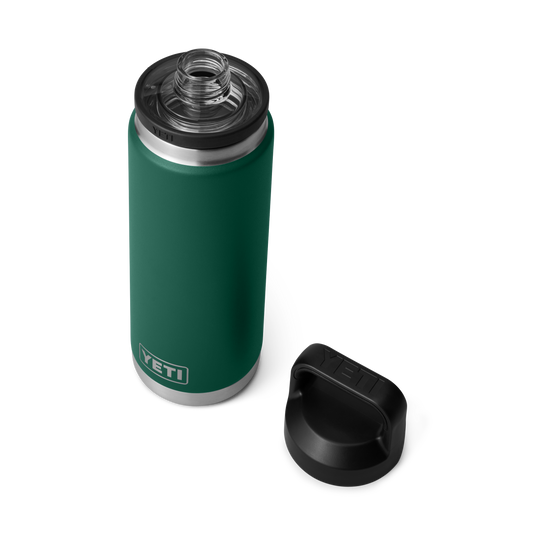 YETI Rambler® 26 oz (769 ml) Flasche Mit Chug-Verschluss – Black Forest Green
