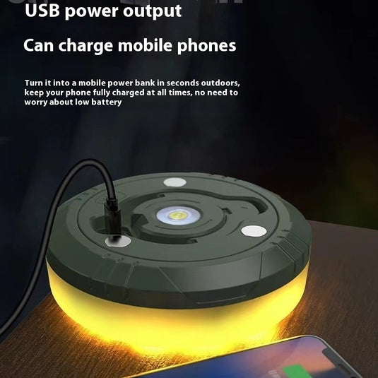 Multifunktionale Campinglaterne mit Powerbank & SOS
