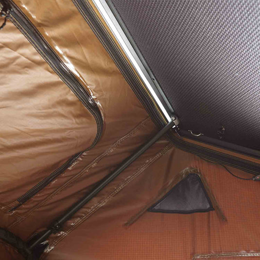 Alu-Hartschalen-Dachzelt CUMARU UP 145 goldbraun