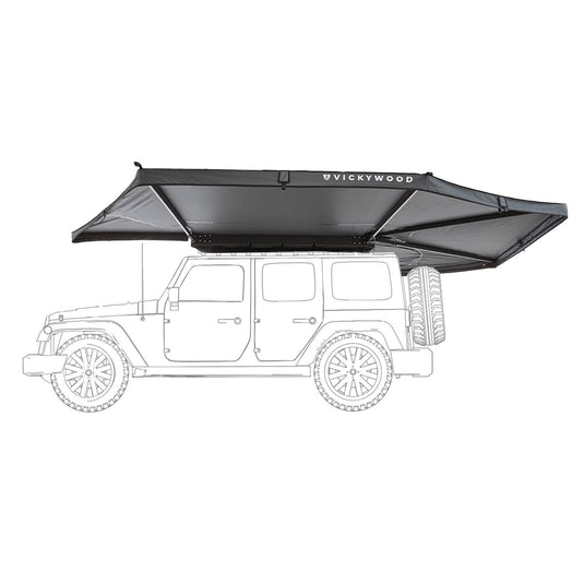 270° Markise LEAF freitragend grau
